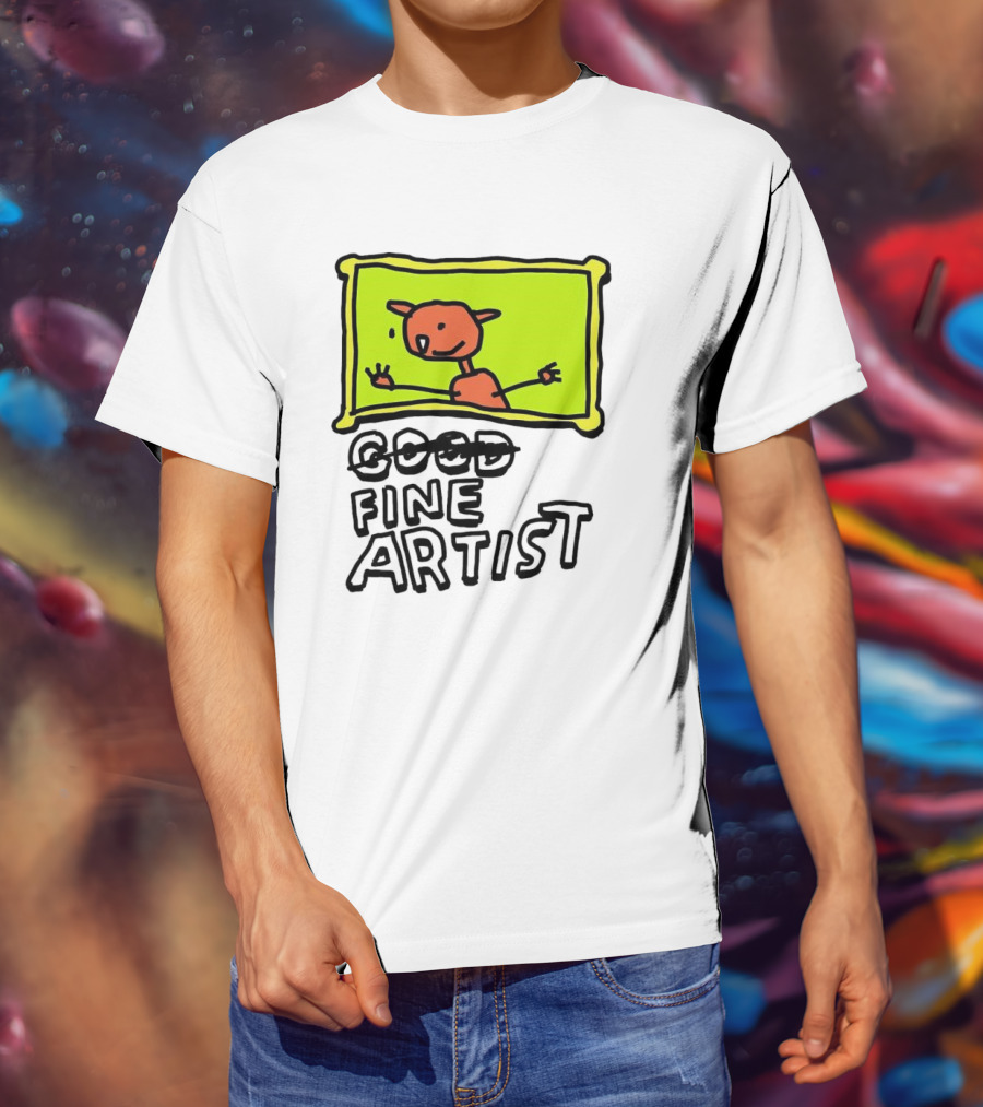 Good Fine Artist Drawing In Frame T-Shirt