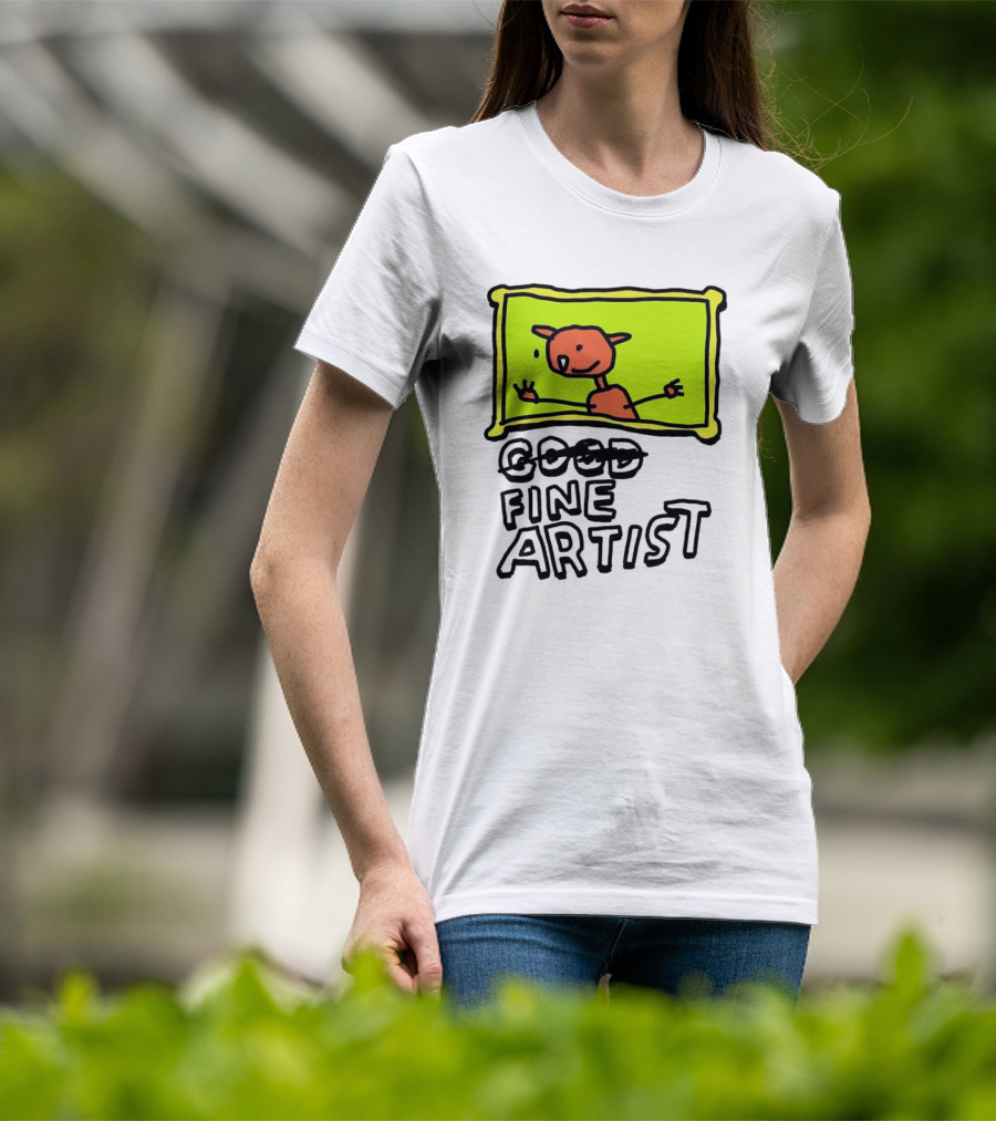 Good Fine Artist Drawing In Frame T-Shirt
