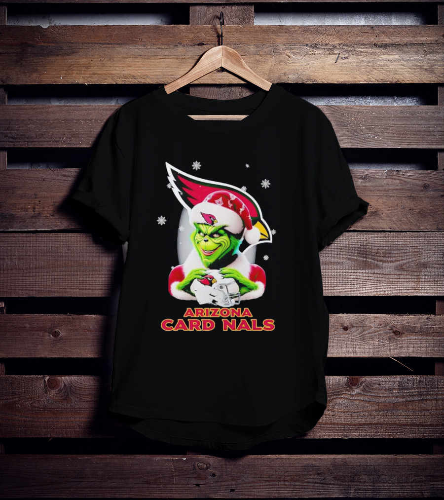 Grinch Arizona Cardinals Christmas Football Fan Festivities T-Shirt