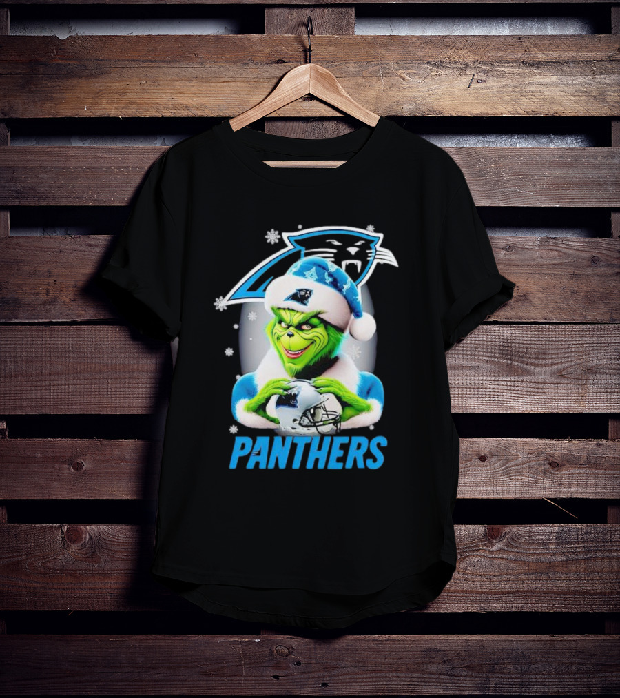 Grinch Carolina Panthers Christmas Fan T-Shirt