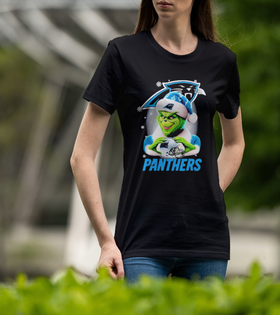 Grinch Carolina Panthers Christmas Fan T-Shirt