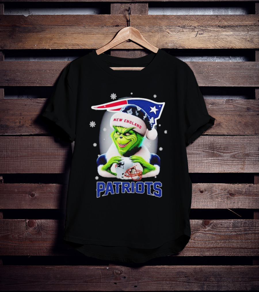 Grinch New England Patriots Christmas Fan T-Shirt