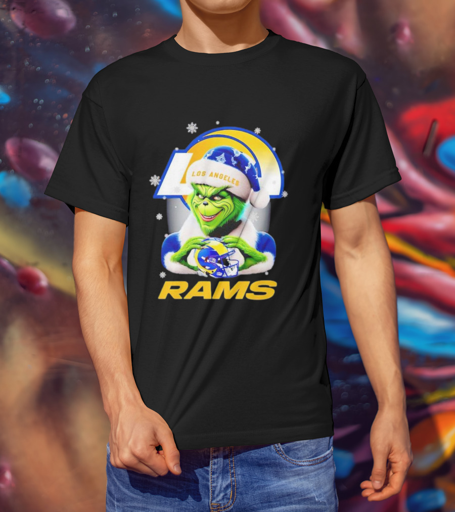 Grinch Los Angeles Rams Christmas T-Shirt