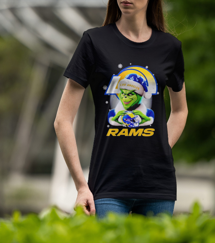 Grinch Los Angeles Rams Christmas T-Shirt