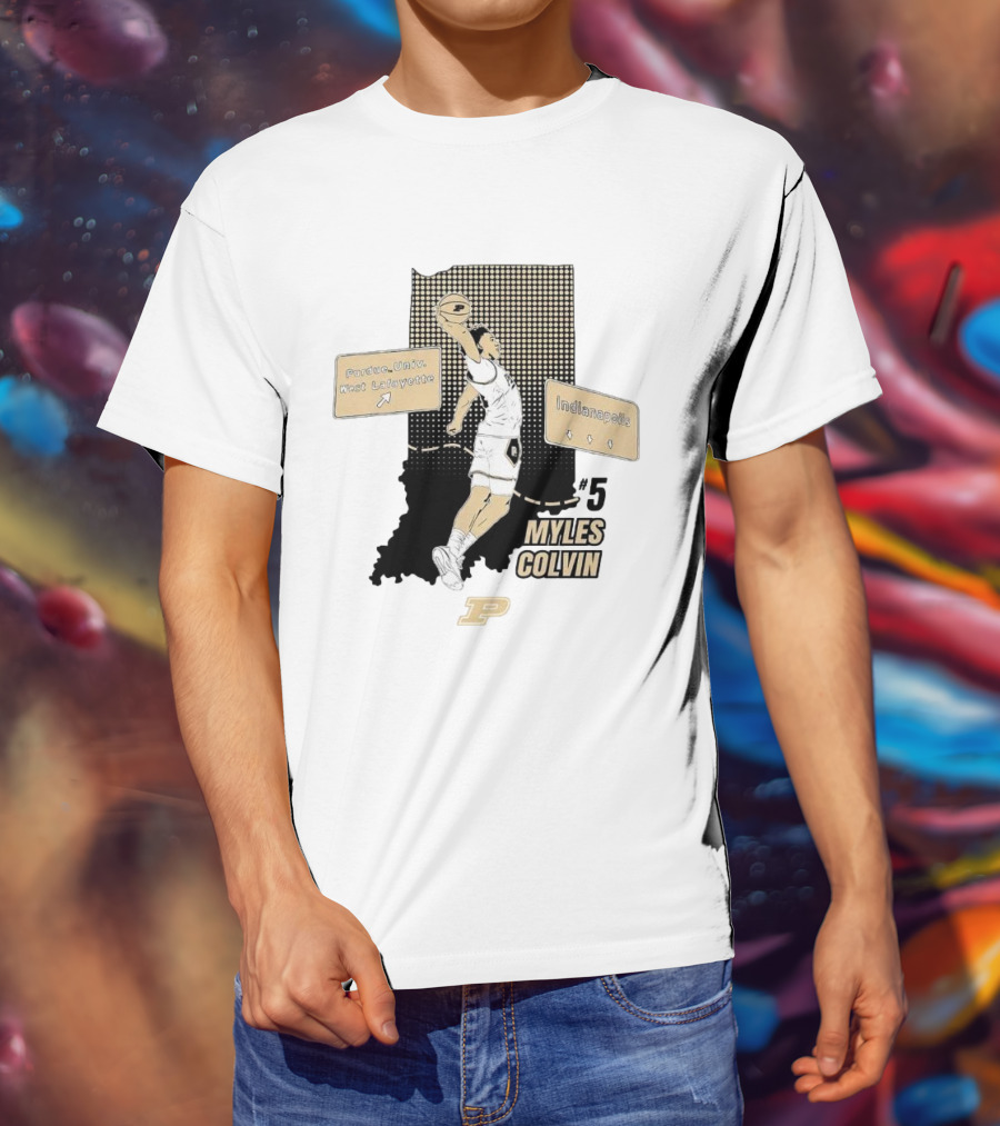 Purdue Myles Colvin Slam Dunk Indianapolis West Lafayette T-Shirt