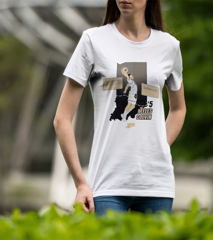Purdue Myles Colvin Slam Dunk Indianapolis West Lafayette T-Shirt