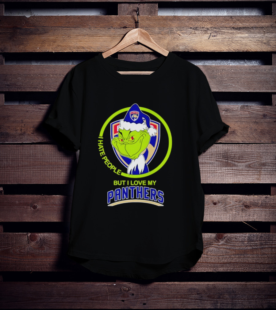 I Hate People But I Love My Florida Panthers Grinch T-Shirt