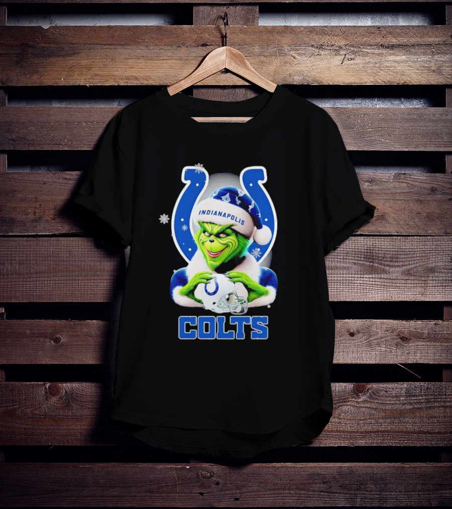 Grinch Indianapolis Colts Christmas Decor T-Shirt