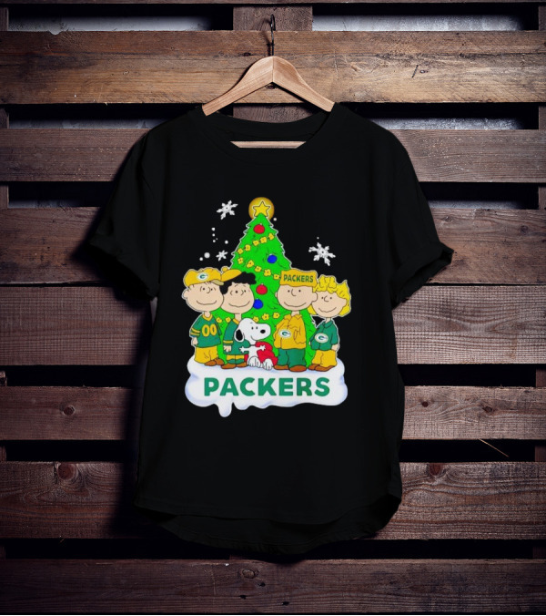 Packers Peanuts Characters Christmas Tree T-Shirt