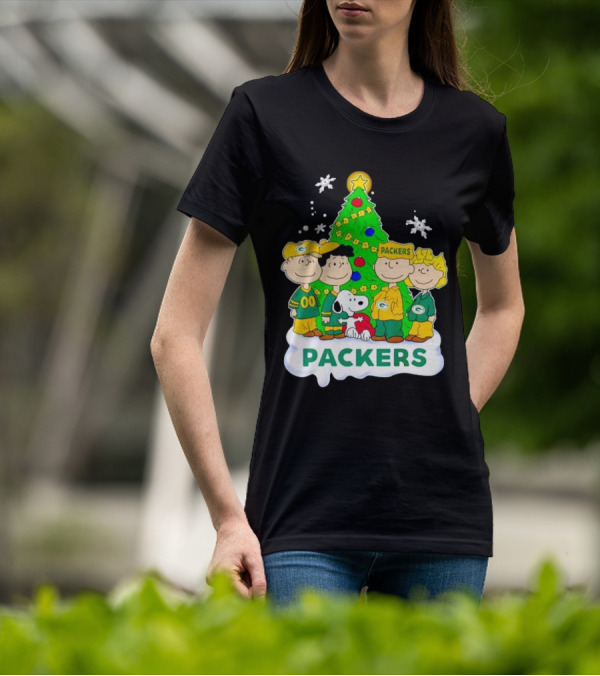 Packers Peanuts Characters Christmas Tree T-Shirt