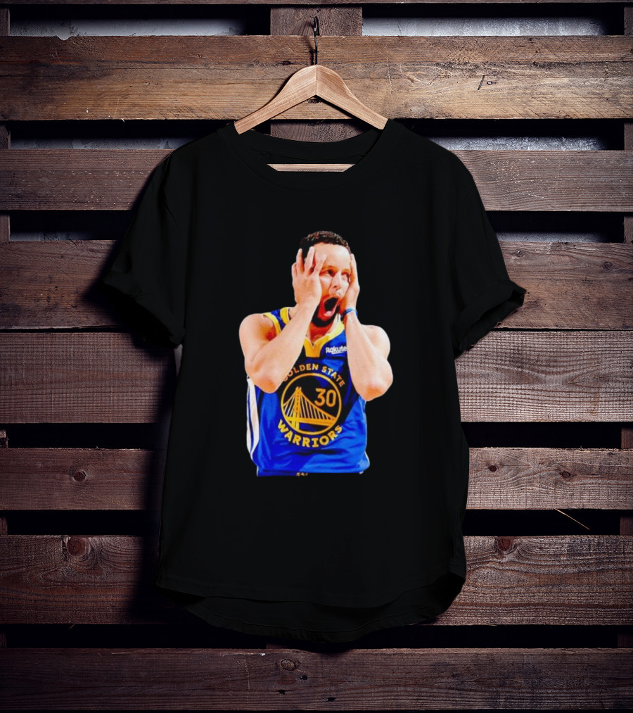 Golden State Warriors Stephen Curry 30 Reaction T-Shirt