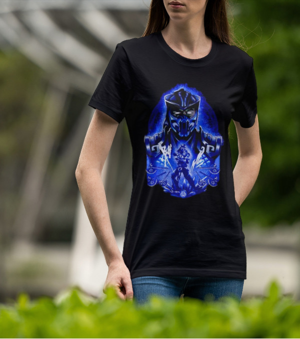 Attack Of SubZero Mortal Kombat Iconic Blue Warrior Battle T-Shirt
