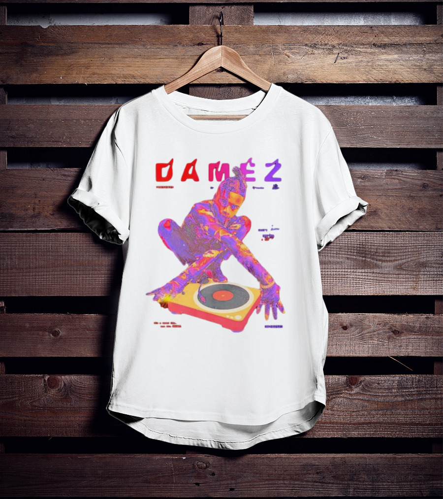 Damez Presents HIPHOP50 Vibrant Turntable Experience T-Shirt