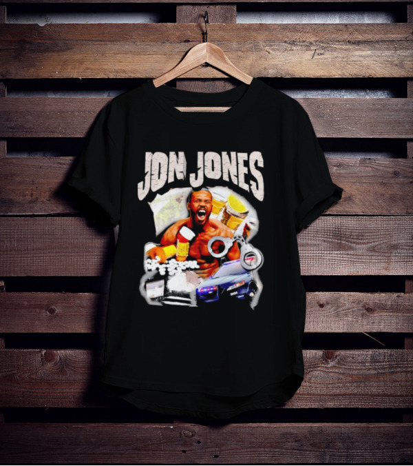 Jon Jones Vintage Police Car Handcuffs Pills Bottles T-Shirt