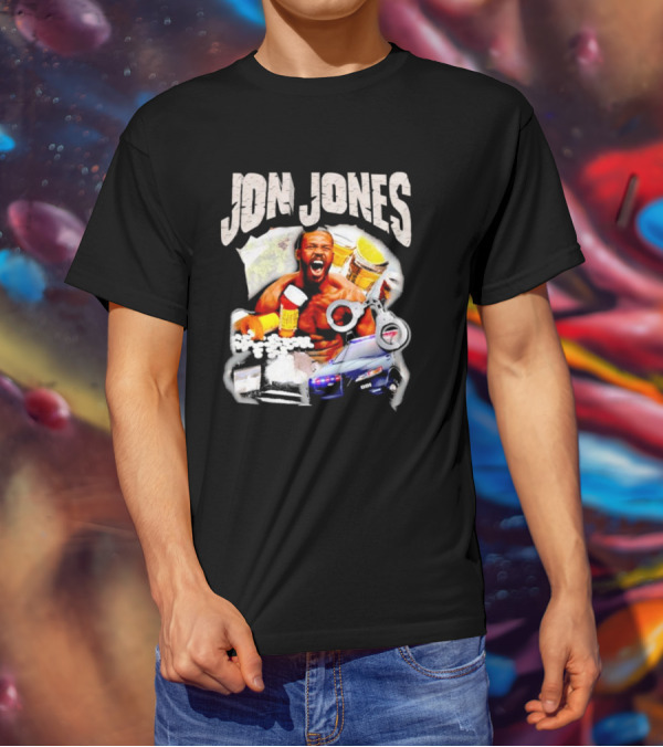 Jon Jones Vintage Police Car Handcuffs Pills Bottles T-Shirt
