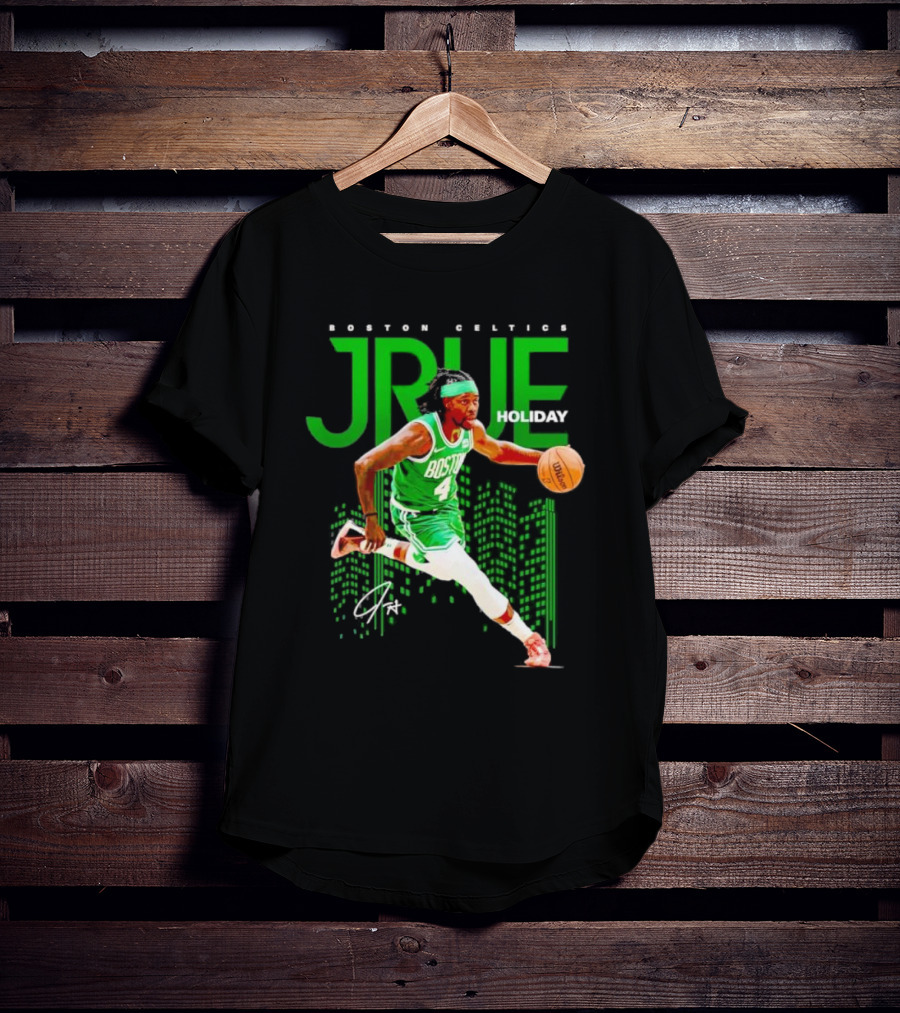Boston Celtics Jrue Holiday Dribbling Action T-Shirt