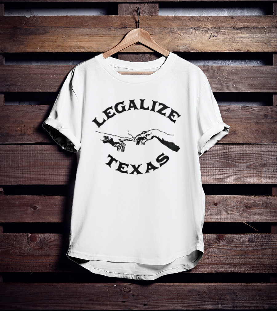 Legalize Texas Hands Touching Iconic T-Shirt