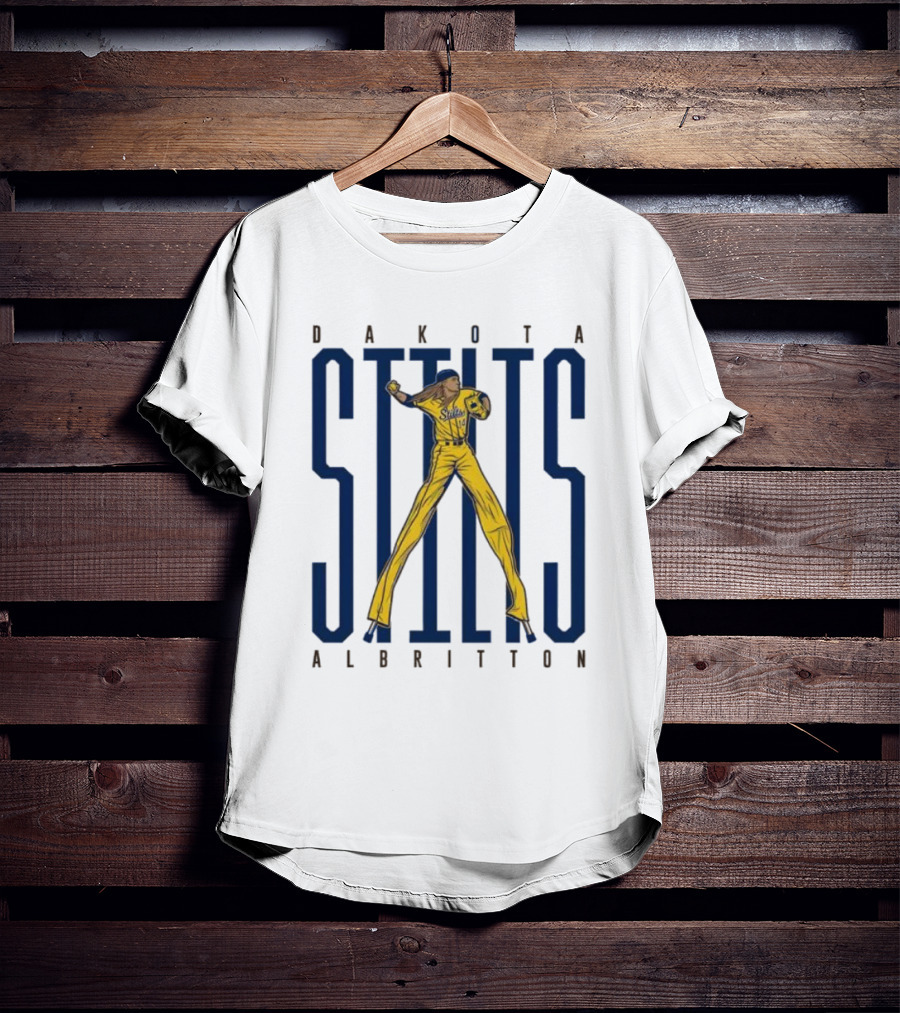 Dakota Albritton Stilts Baseball Pitcher Action Pose T-Shirt