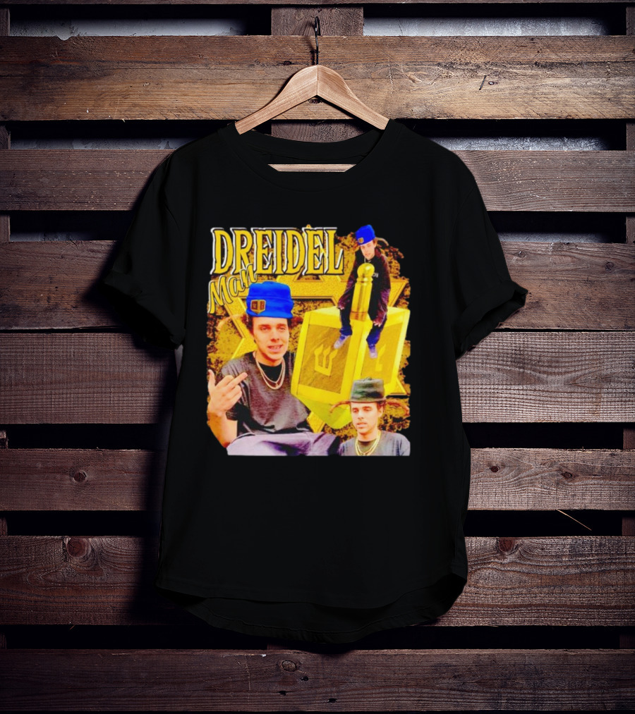 Dreidel Man Vintage Star Yellow Dreidel Hat T-Shirt