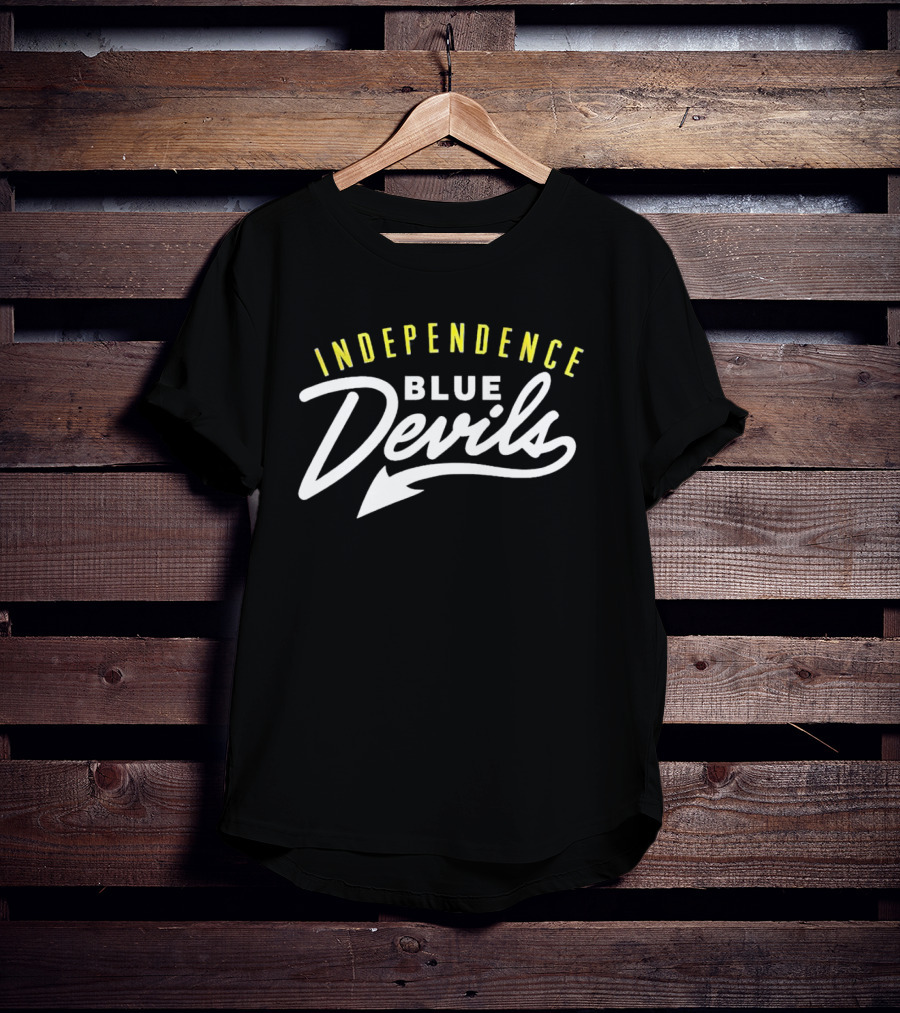 Independence Blue Devils Arch Style Script Basketball Team T-Shirt