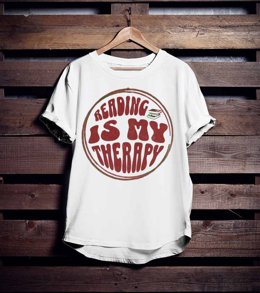 Reading Is My Therapy Retro Book Lover T-Shirt
