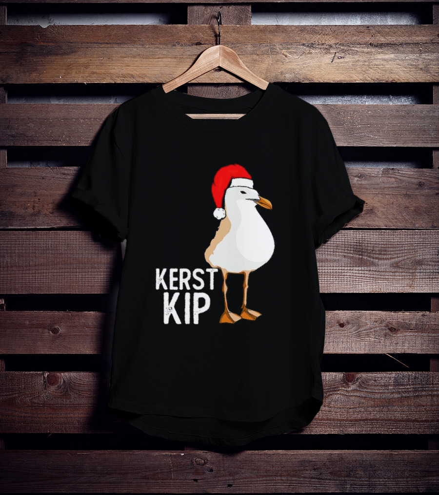 Kerst Kip Santa Hat Christmas Bird T-Shirt