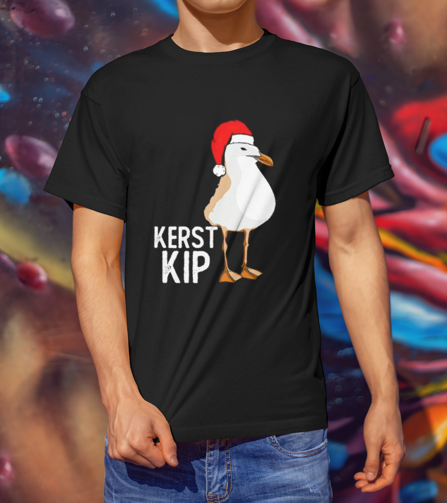 Kerst Kip Santa Hat Christmas Bird T-Shirt