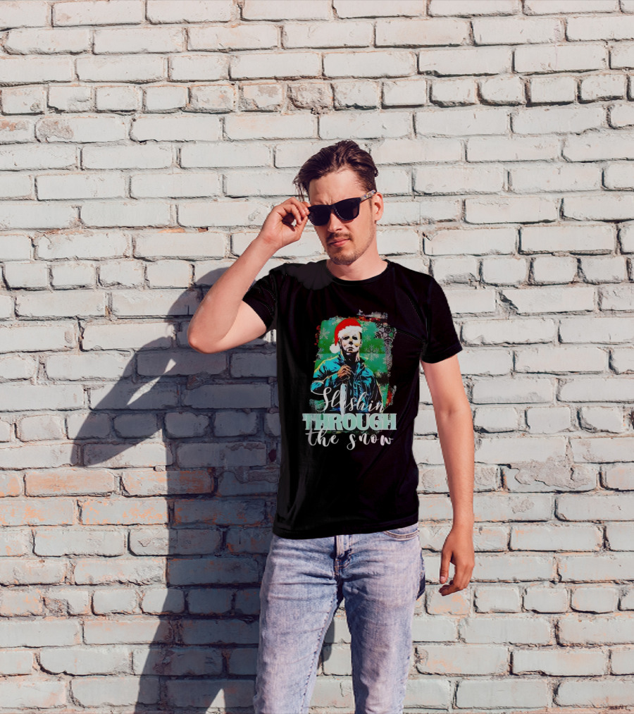 Michael Myers Slashin Through The Snow Christmas T-Shirt