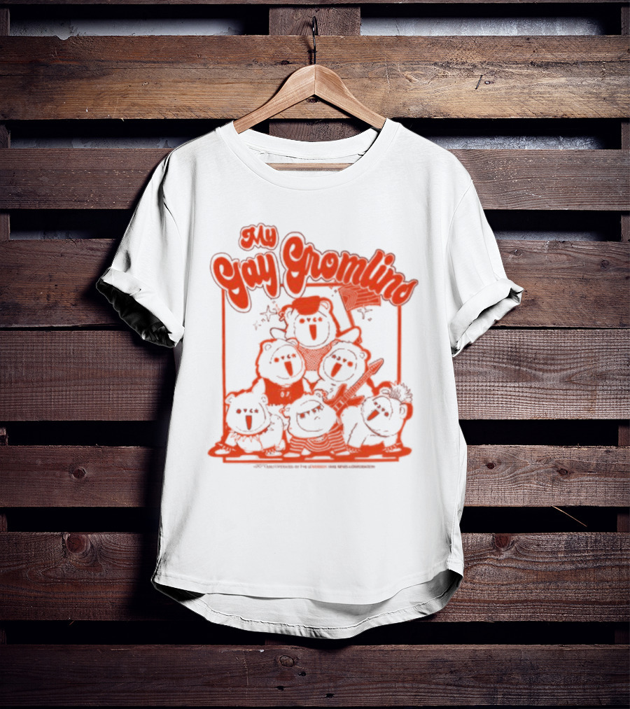 My Gay Gromlins Colorful Cartoon Creatures With Orange Outlines T-Shirt