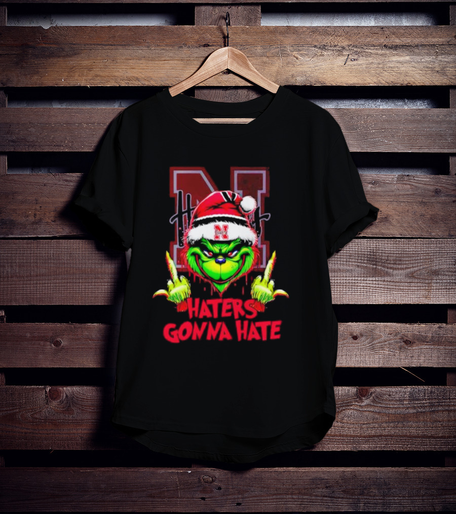 Nebraska Cornhuskers Grinch Haters Gonna Hate T-Shirt