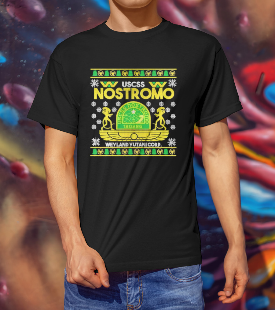 USCSS Nostromo Weyland Yutani Corp Snowflake Alien T-Shirt