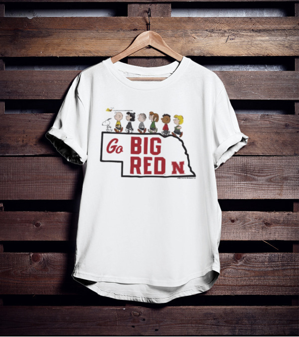 Peanuts Go Big Red Nebraska The Gang T-Shirt