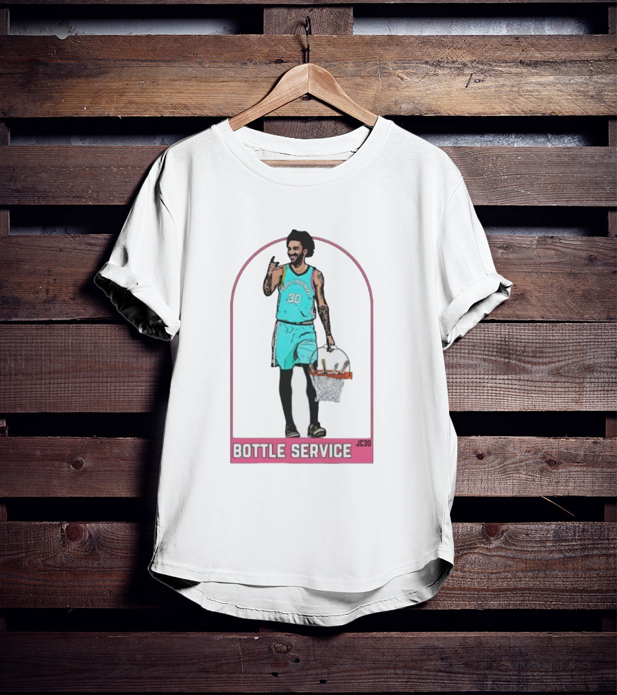 BOTTLE SERVICE JC30 Vintage Basketball Player Arch T-Shirt