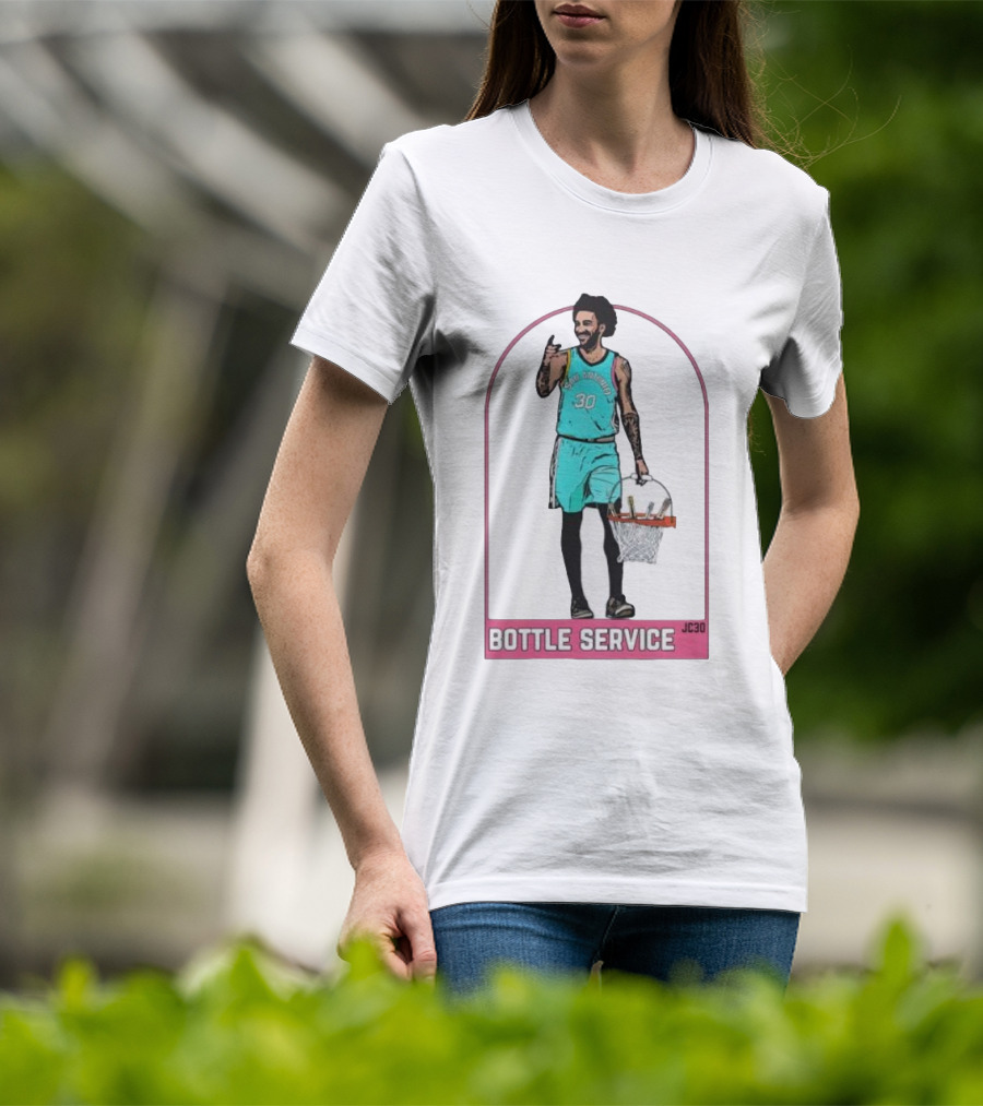 BOTTLE SERVICE JC30 Vintage Basketball Player Arch T-Shirt