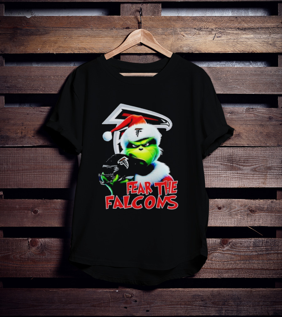 Atlanta Falcons Grinch Santa Fear The Falcons NFL T-Shirt