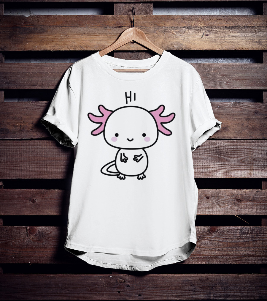 Axolotl Hi Meme Cute Character T-Shirt