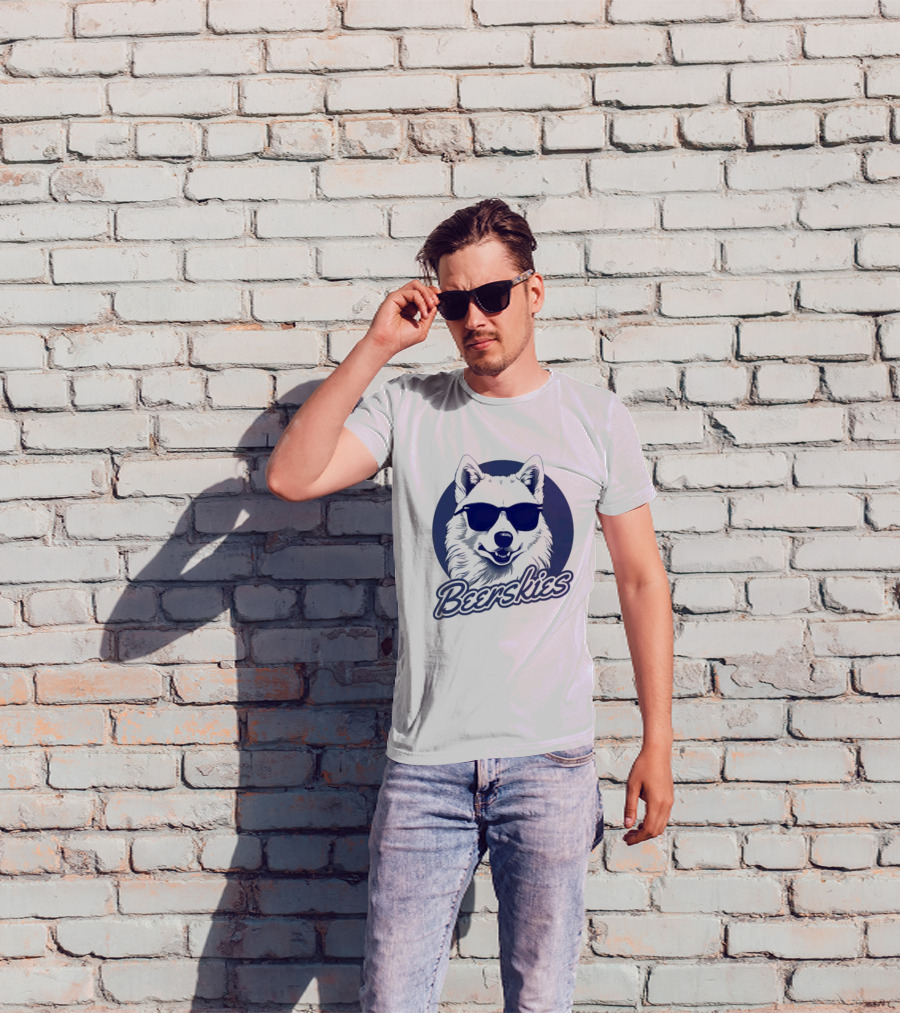 Beerskies Dog With Sunglasses T-Shirt