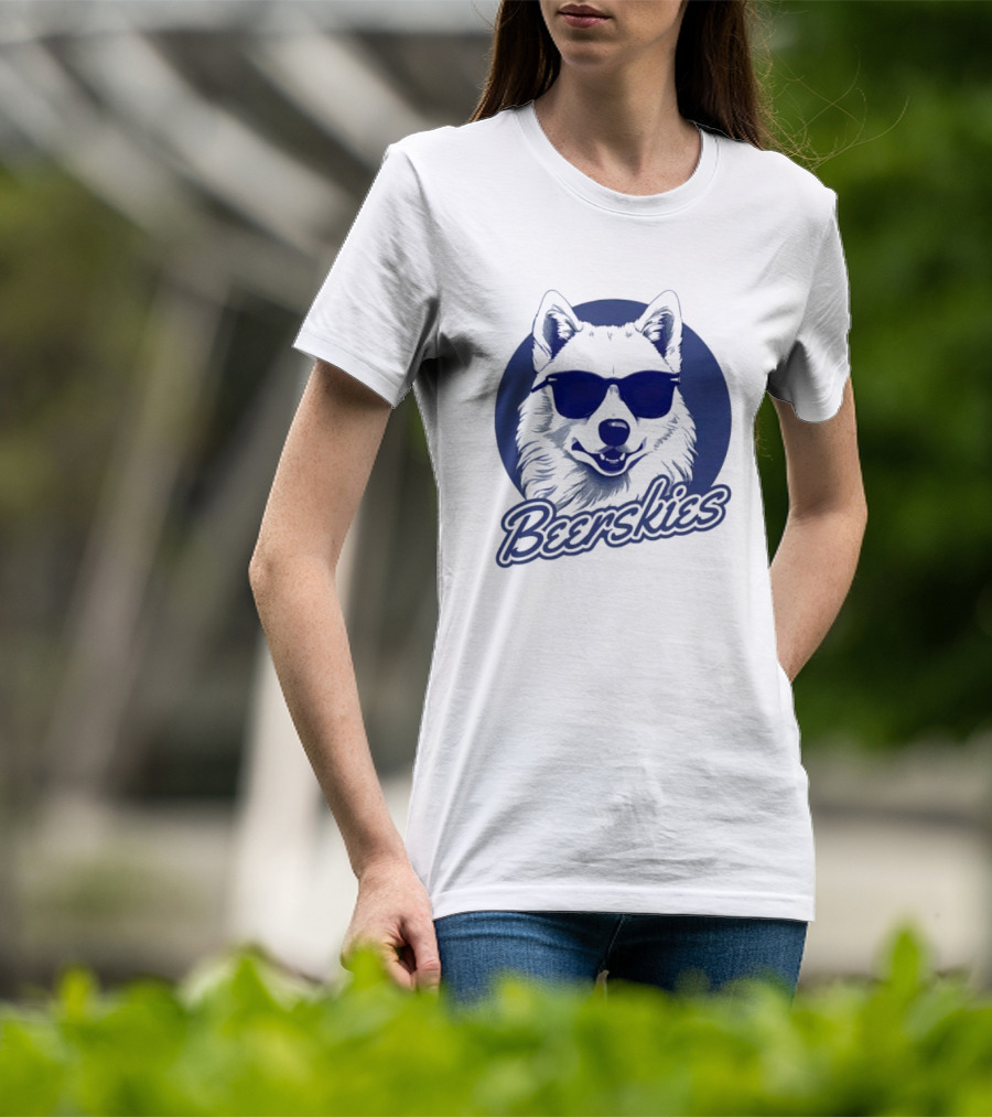 Beerskies Dog With Sunglasses T-Shirt