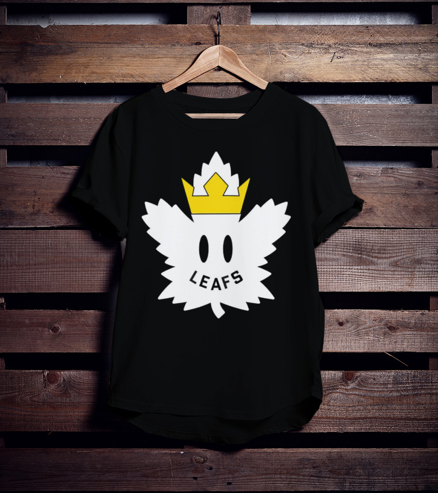 Leafs White Crown Face Emblem T-Shirt