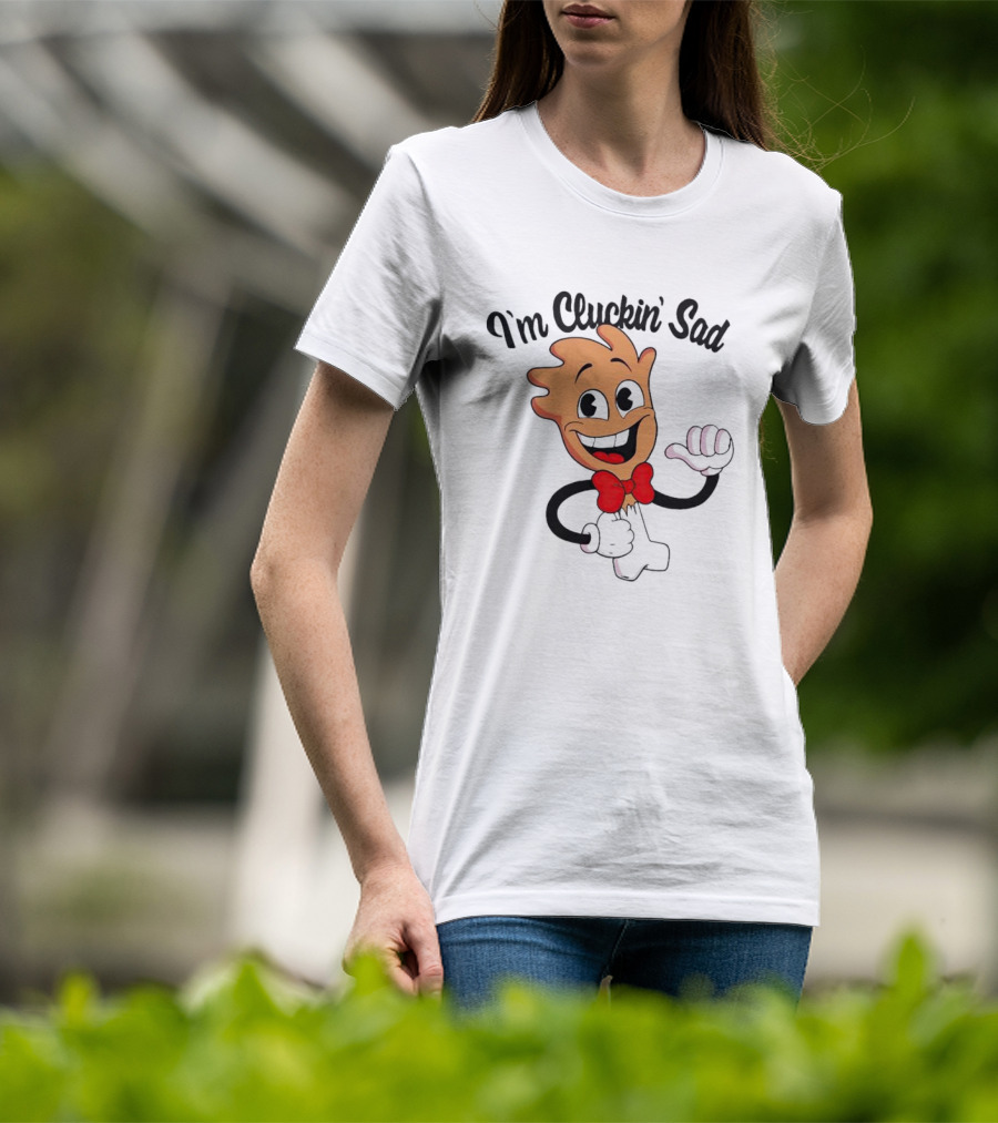 Drumstick I’m Cluckin’ Sad Retro Cartoon Character T-Shirt