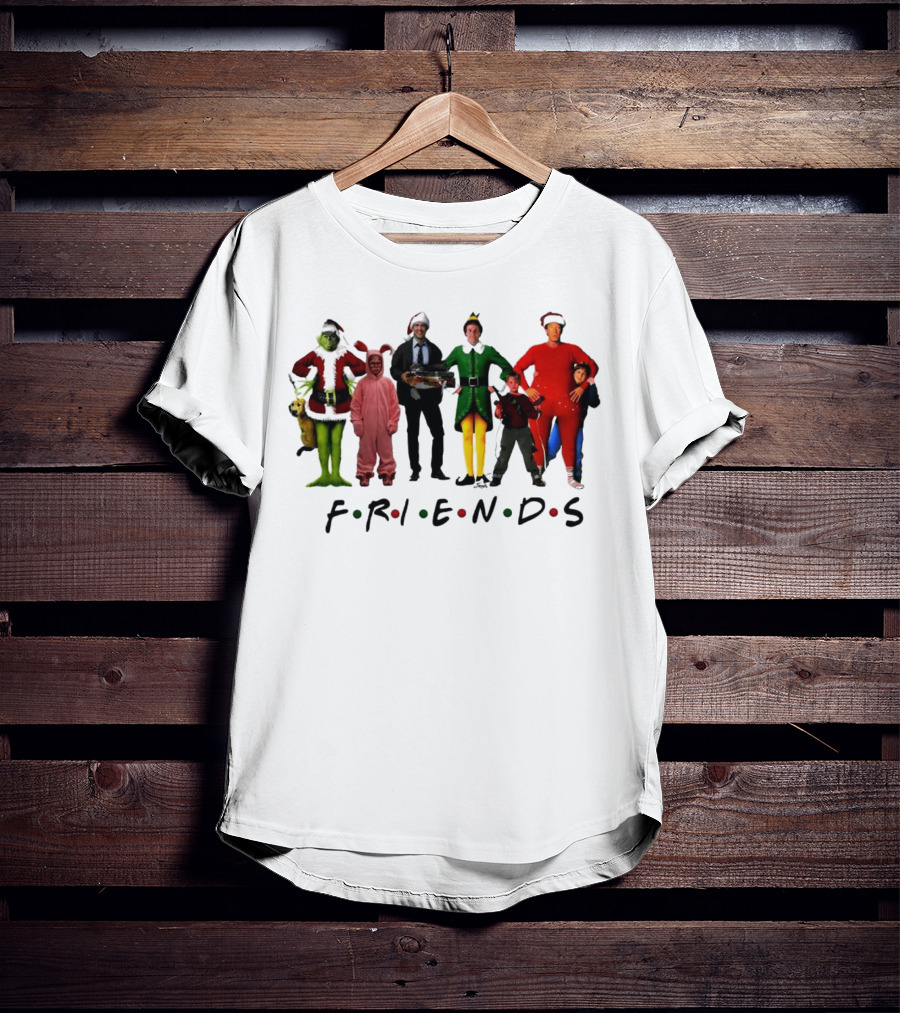Friends Movie Character Holiday Mashup T-Shirt
