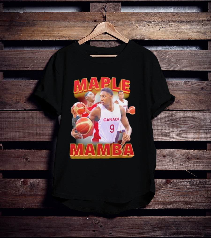 Maple Mamba Canada Basketball Player Number 9 T-Shirt