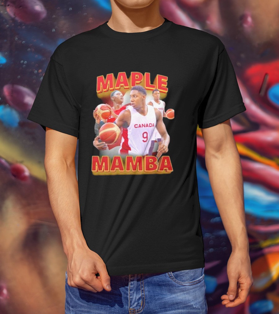 Maple Mamba Canada Basketball Player Number 9 T-Shirt
