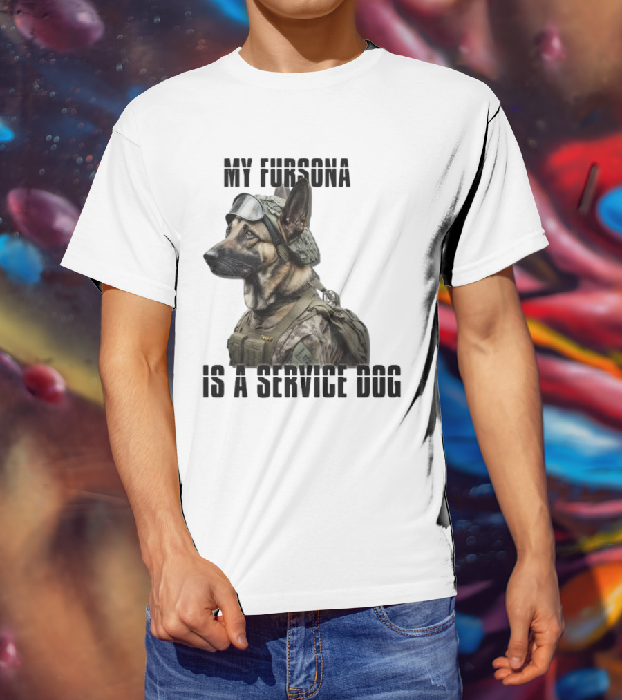 My Fursona Is A Service Dog In Tactical Gear T-Shirt
