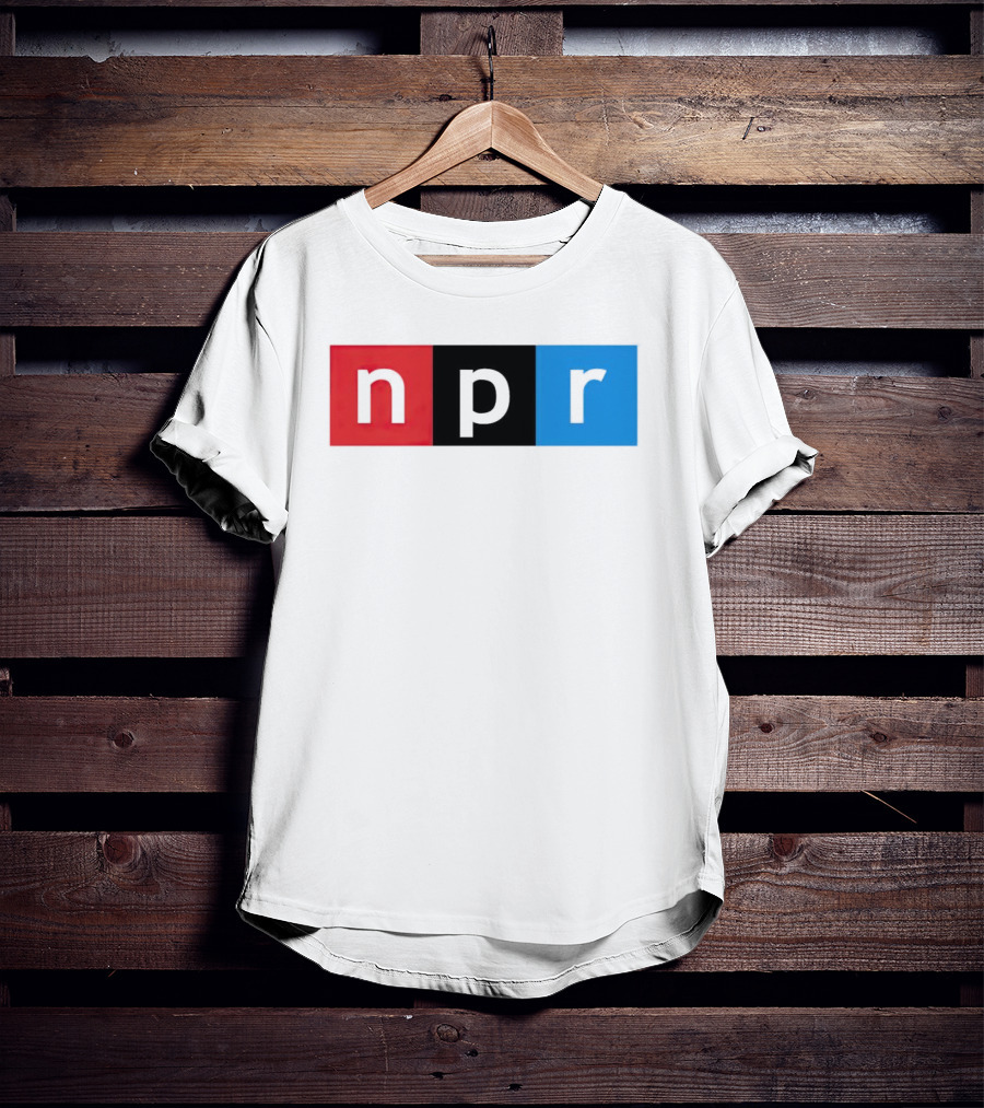 NPR Red Black Blue Iconic Logo Squares T-Shirt