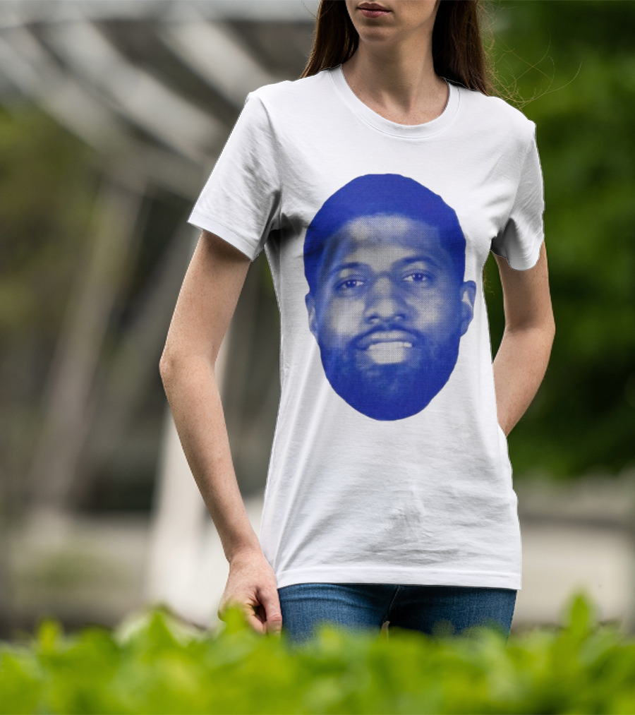 Paul George Blue Halftone Face T-Shirt