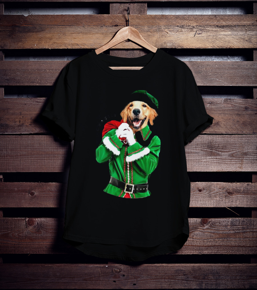 Charlie Personalized Santa Dog Christmas T-Shirt