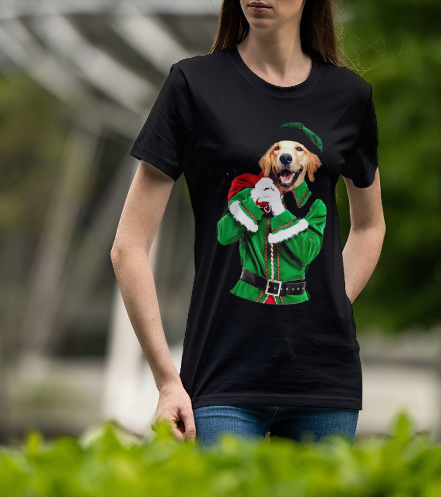 Charlie Personalized Santa Dog Christmas T-Shirt