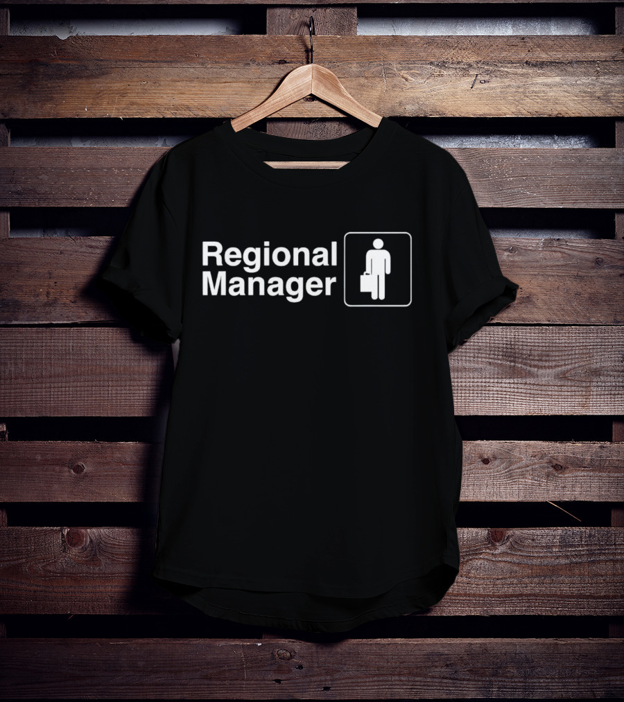 Regional Manager Office Job Icon Silhouette With Briefcase T-Shirt