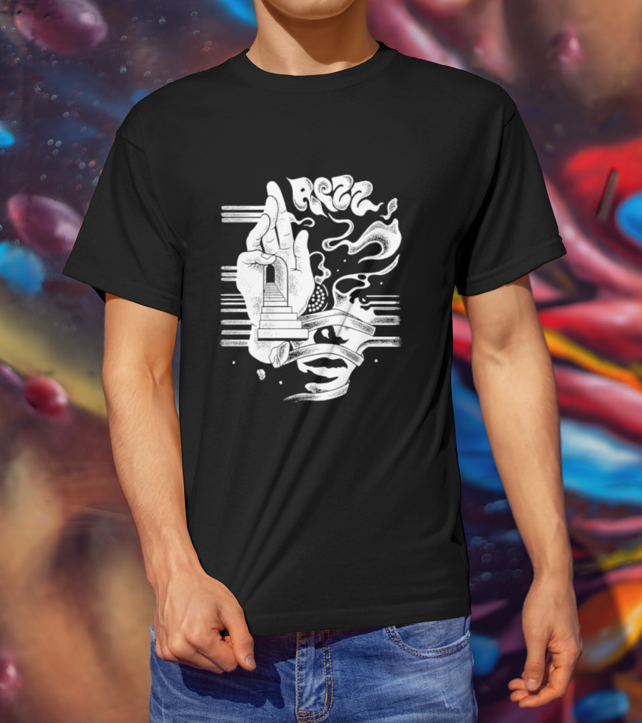 Rezz Perception Hand Staircase And Psychedelic Elements T-Shirt